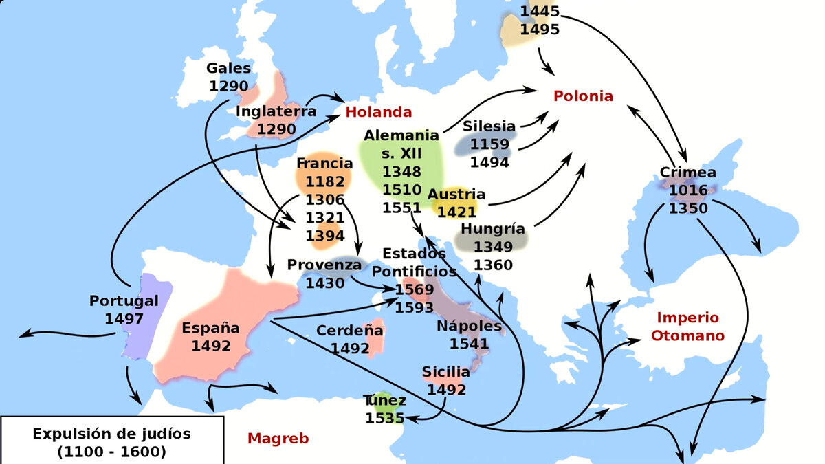 Как гоняли евреев по Европе в Средние века