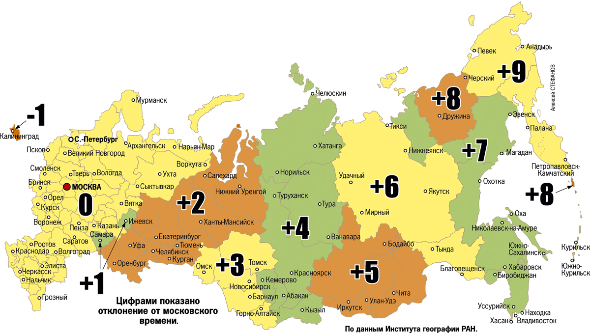 Город где 5 часов