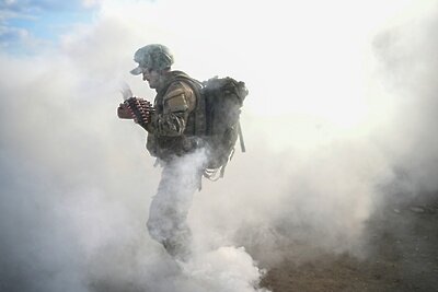    Боец ВС РФ в зоне СВО ©Алексей Майшев РИА Новости