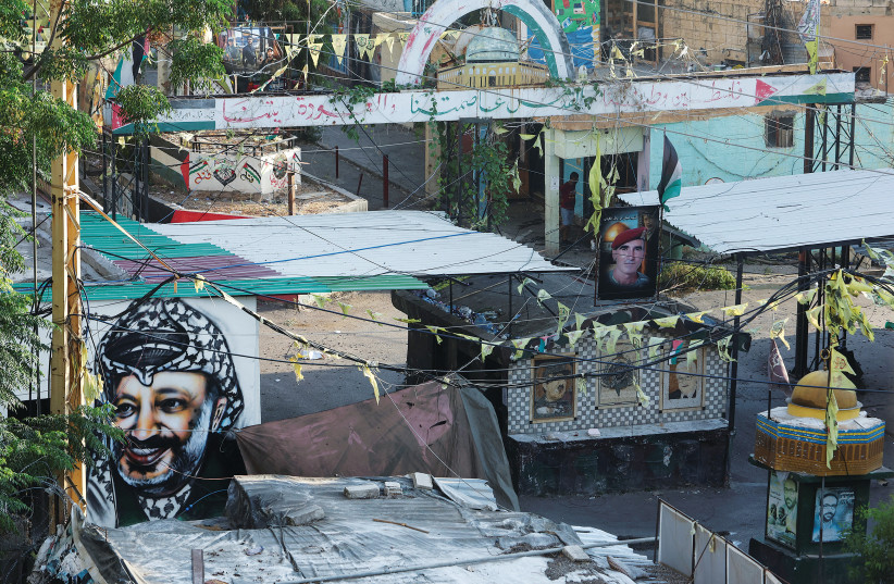 A VIEW of the entrance to the Ain al-Hilweh Palestinian refugee camp in Lebanon, where fighting first broke out in July. (photo credit: AZIZ TAHER/REUTERS)