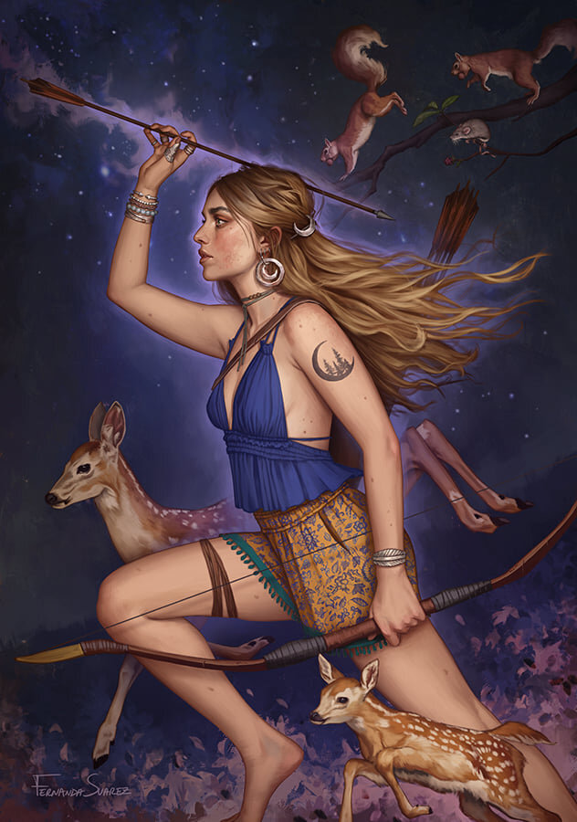 Артемида, богиня охоты. 