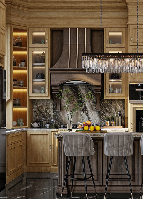 Кухня в классическом стиле, источник фото: социальные сети