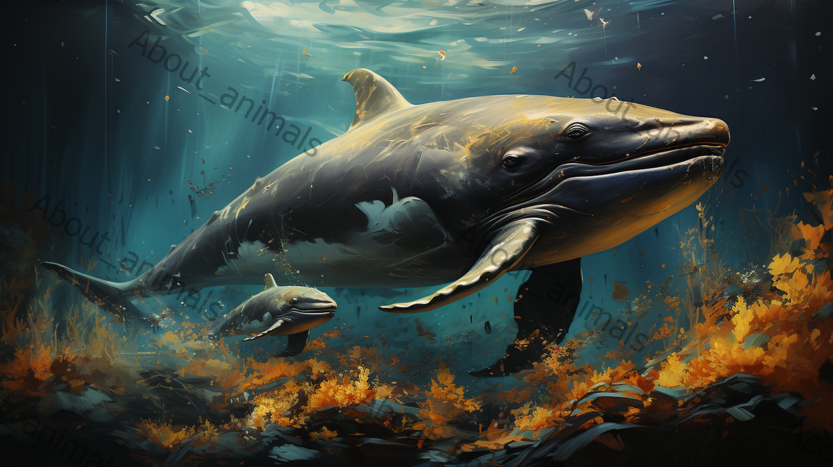 Кит и детеныш