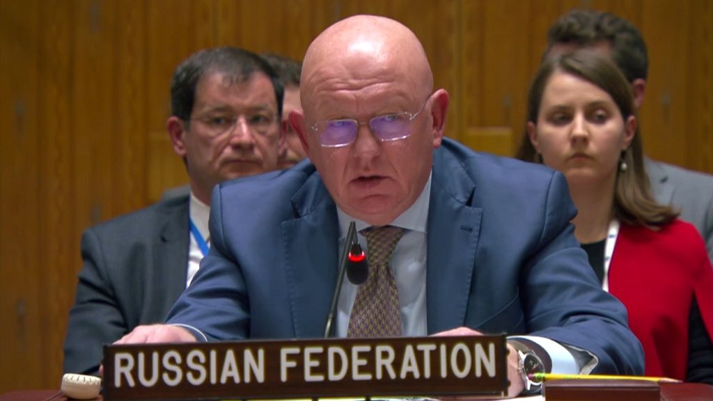   Василий Небензя Скриншот видео постпредства РФ при ООН