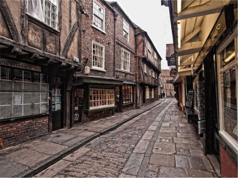 Shambles York, самая старая и лучше всего сохранившаяся средневековая улица в Англии 