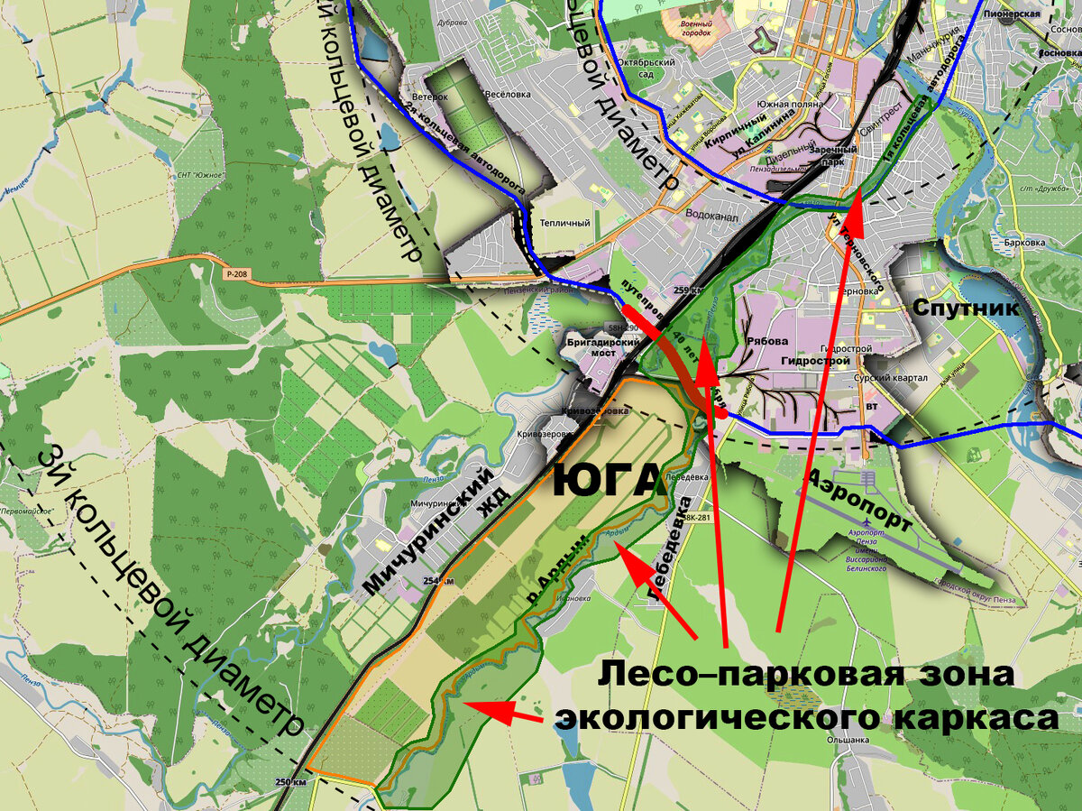 Глава 50 Город–курорт «Юга» от компании «Термодом». Давайте оценим  перспективы | Генеральный план Пензы для Пензы | Дзен