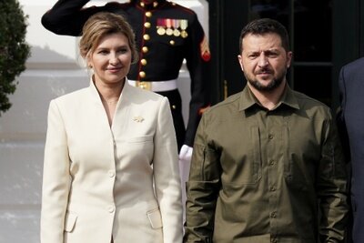    Супруга президента Украины Владимира Зеленского Елена, президент Украины Владимир Зеленский, президент США Джо Байден и супруга президента США Джо Байдена Джил (слева направо) во время встречи в Белом доме. © РИА Новости