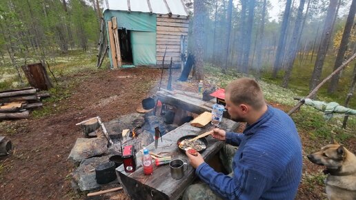 ОДИНОКАЯ ЖИЗНЬ ЛЕСНОГО ОТШЕЛЬНИКА. СТРОЮ ТАЁЖНЫЙ БАЛАГАН. ВЫЖИВАНИЕ В ДИКОЙ ПРИРОДЕ. СТРОЙКА В ЛЕСУ.