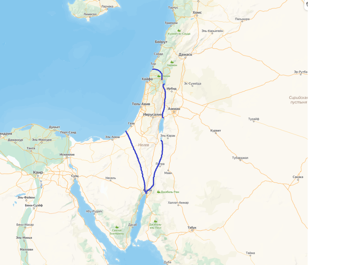 Примерно так выглядит геограчифеская Палестина на Яндекс.Картах