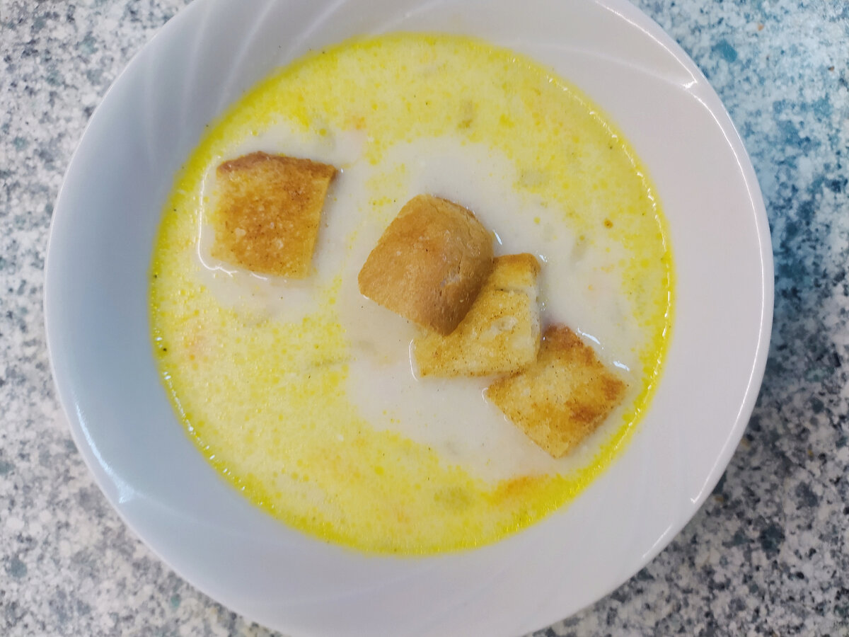 Сырный суп.