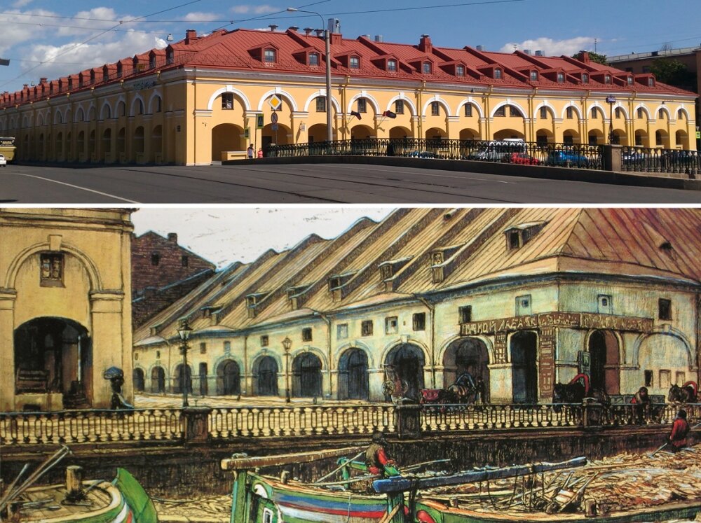    Никольские ряды в позапрошлом веке и сейчас. Фото:  АиФ