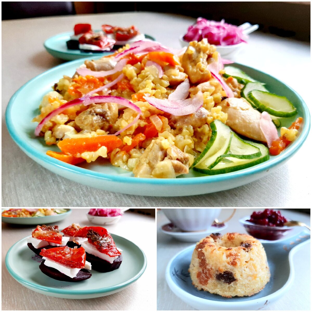 Плотный и яркий обед от Валентины. Да, можно так питаться и весить 60 кг. Не верите - проверьте! 