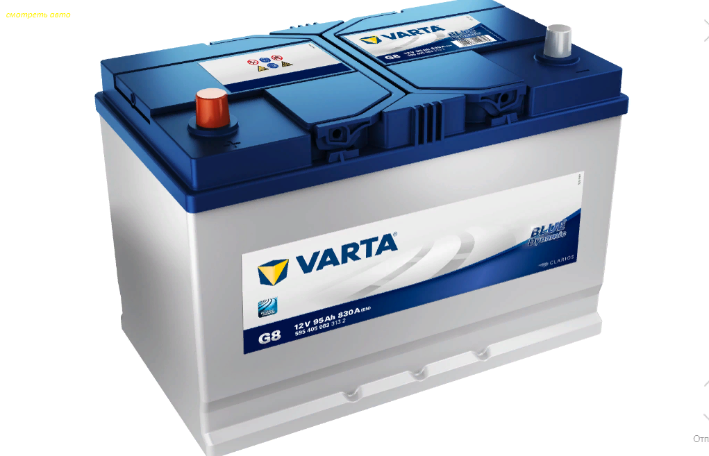 Аккумулятор 95 Ач Пп Джип306173225 Varta арт. 595405083G8