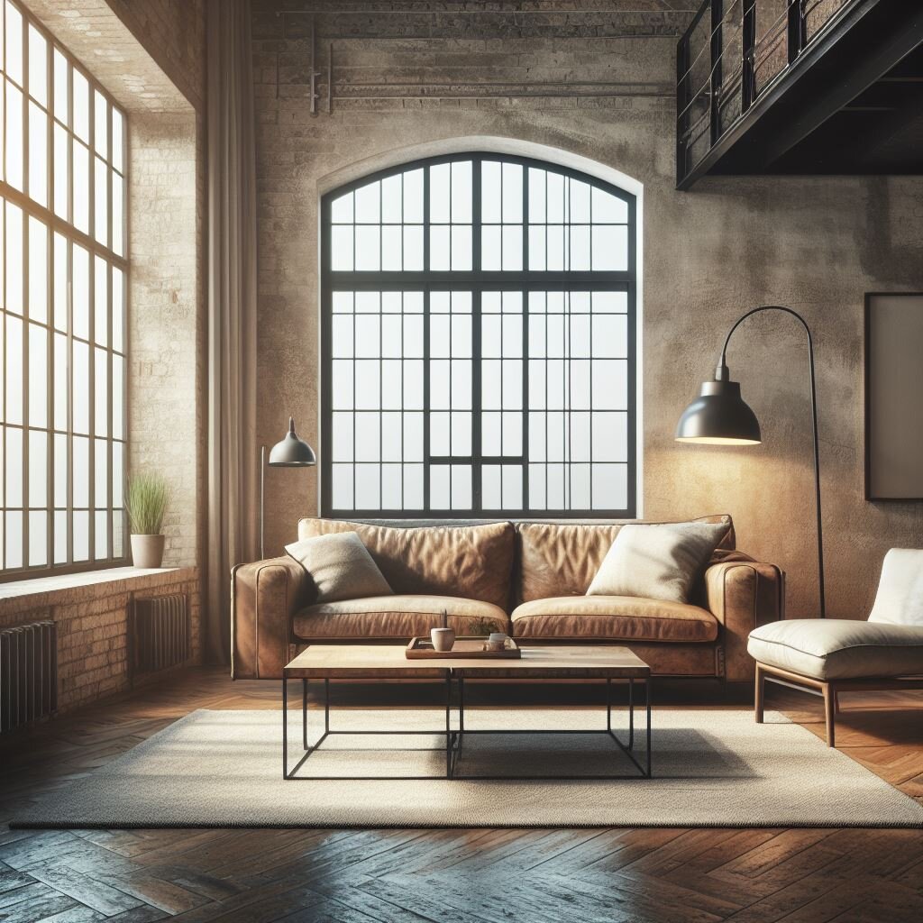Интерьер гостиной в стиле лофт