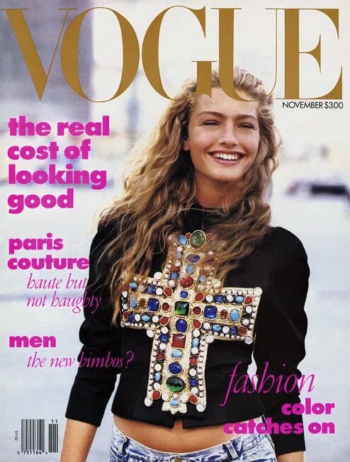 Жакет Christian Lacroix на обложке американского Vogue