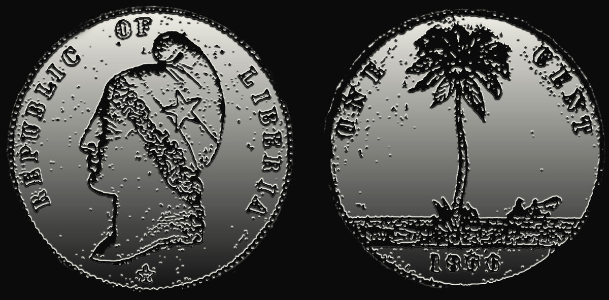 Токены Либерии 1866 года. 