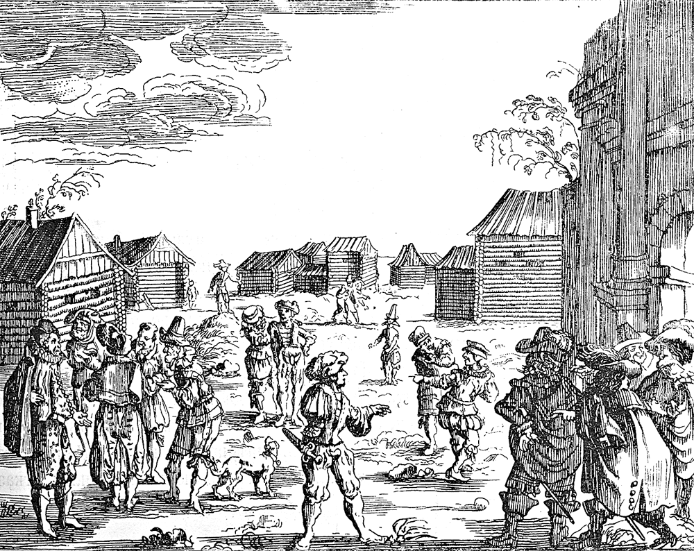 Иностранцы в Немецкой слободе. Гравюра из книги Адама Олеария