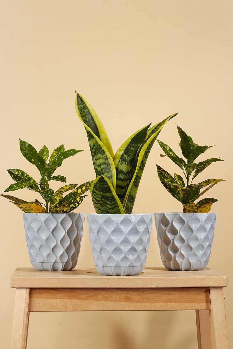 Горшки маленькие для цветов с поддоном, 3 шт, 0.65л. Артикул на ВБ - 174510622