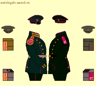 Схема обмундирования 10-го Туркестанского стрелкового полка на 1911 год