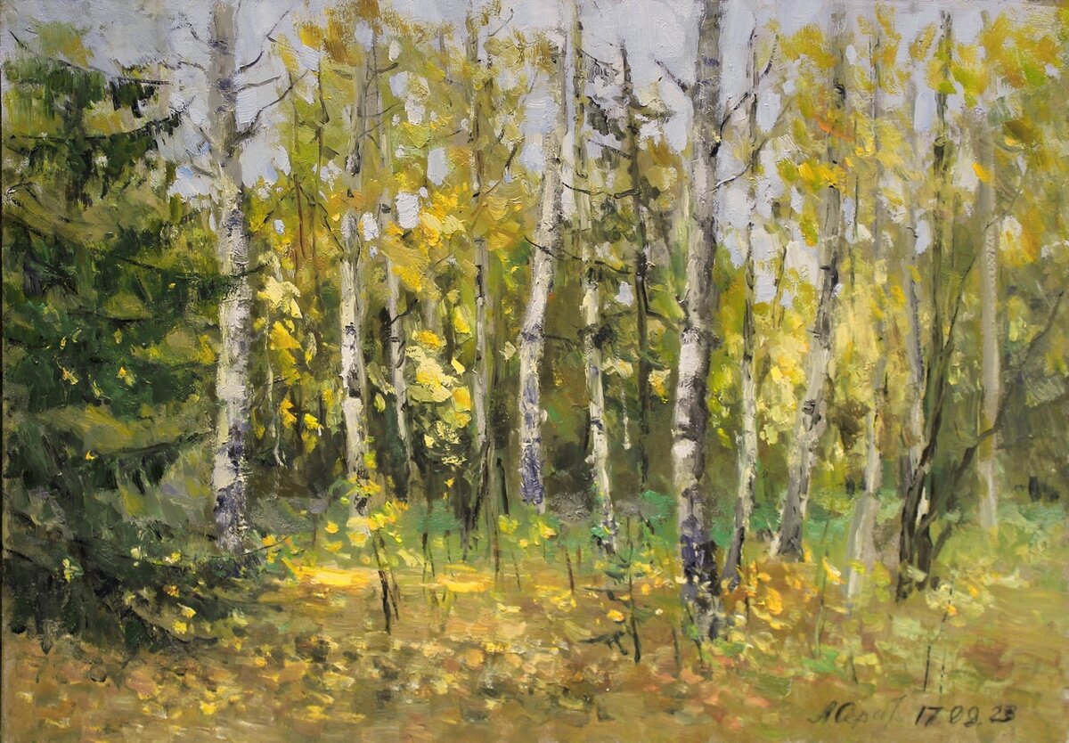 Лариса Серебренникова (Сикорская). Осень в Сямже. 2023. Фото: интернет.