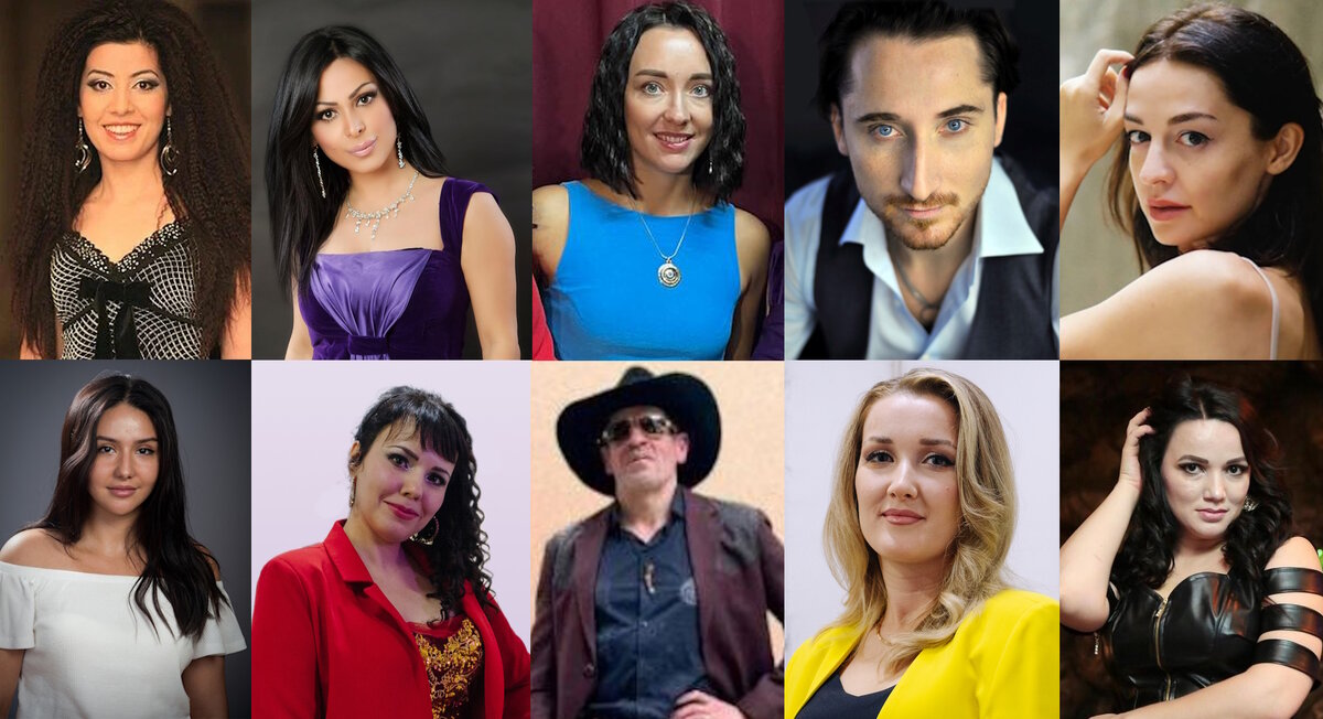 На фото слева направо: Миная Пенжалиева, Джамиля Гамзатова, Ксения Джусоева, Денис Федоренко, Диана Октавиан, Эльвира Маммадаева, Елена Величко, Мансур Абдуллаев, Зульфия Архилаева, Эсмира Абдулселимова