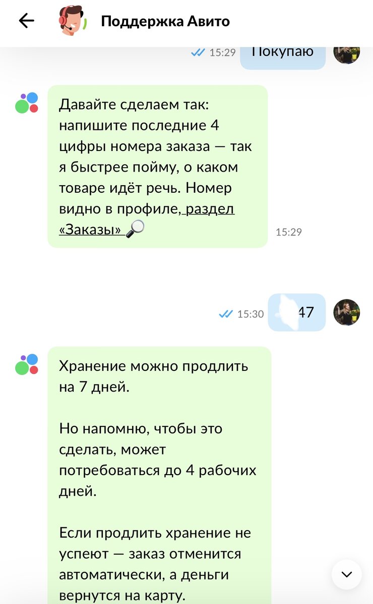 Продлить срок хранения заказа Авито-доставки: ругаюсь с поддержкой, которая  не поддерживает, возврат потерянного товара | Приключения ВыгодоисКАТеля |  Дзен