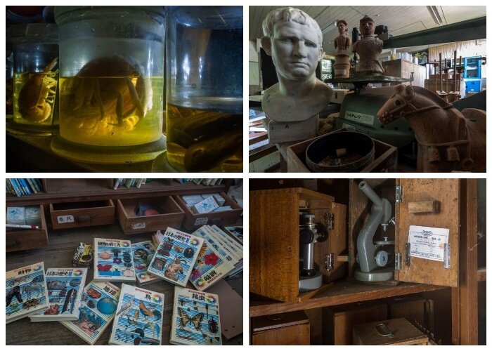 Кабинеты тоже полны предметов школьного быта