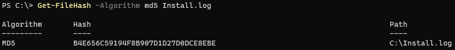 Вот нечто такое выдаст команда Get-FileHash, нужно скопировать значение из колонки Hash