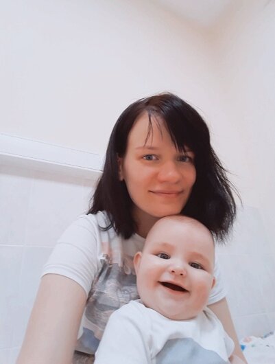 Екатерина Телькина с дочкой