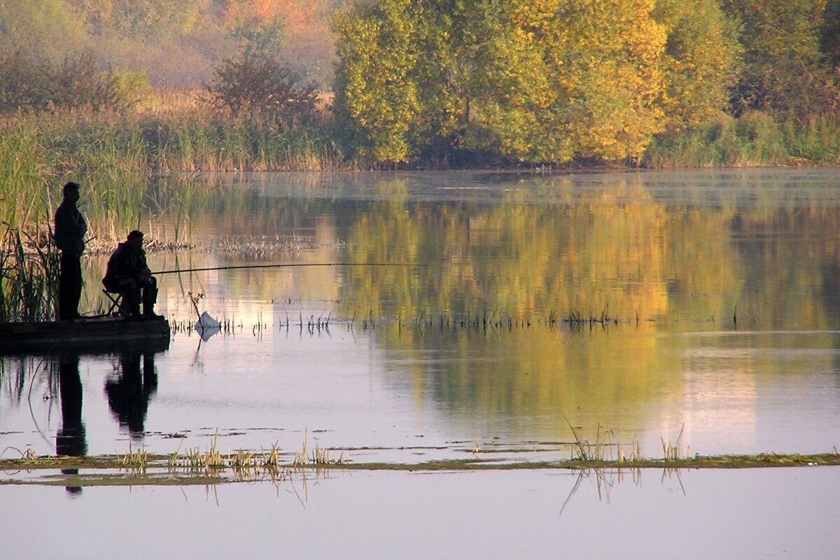 Осенняя рыбалка на лодке