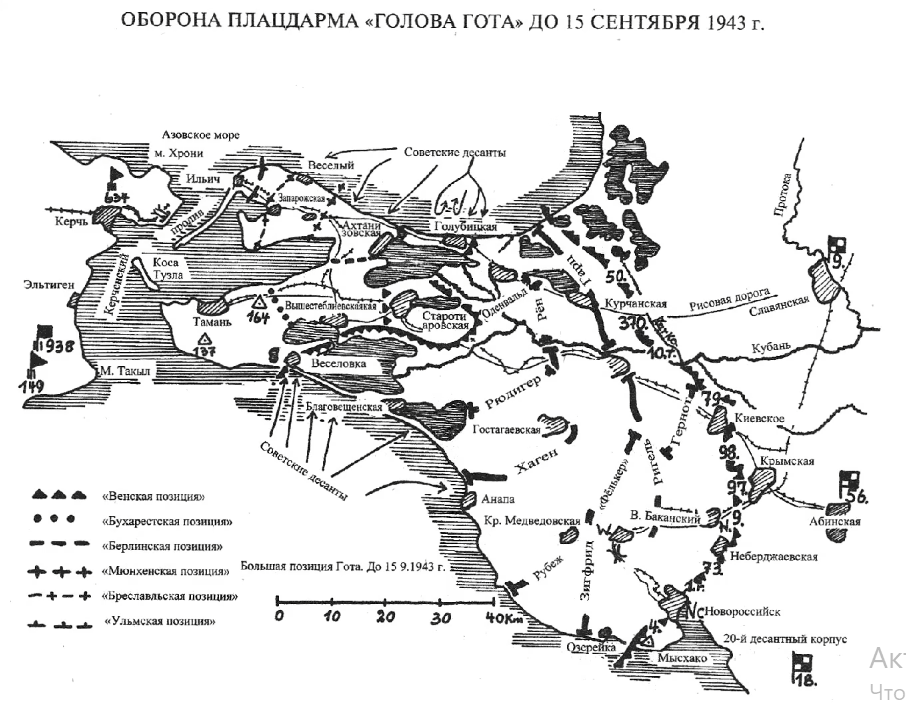 Карта обороны новороссийска