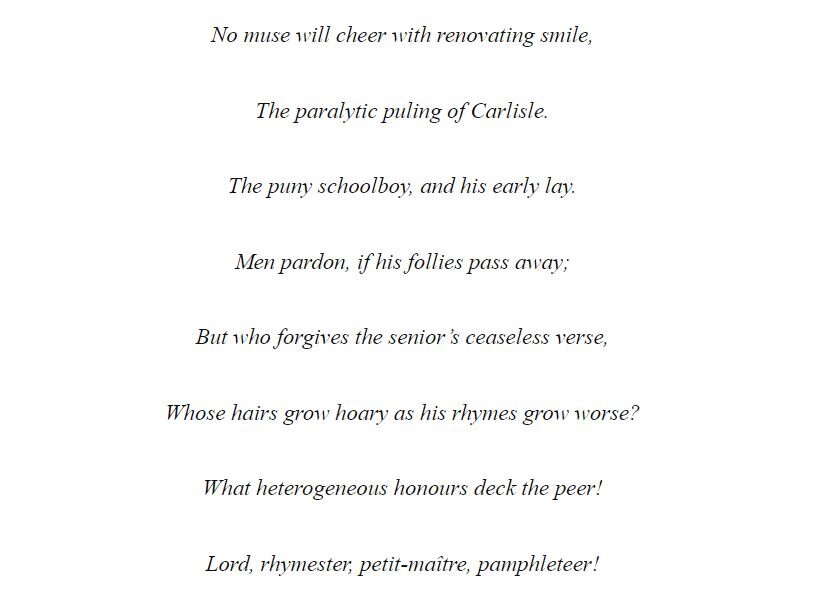 Строчки о графе Карлайле.