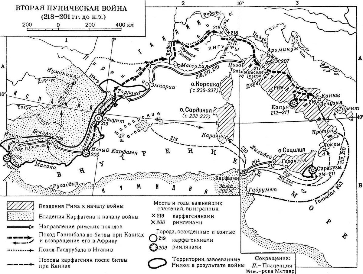 Карта пунических войн 5 класс