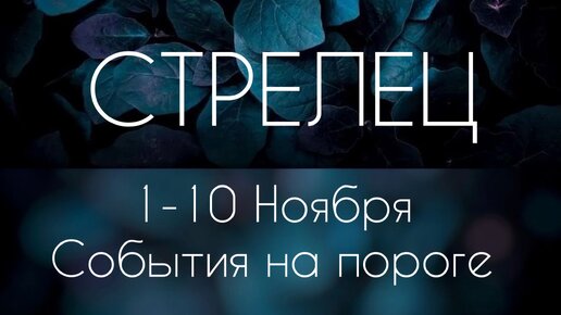 Стрелец ♐️ Что произойдет с 1 по 10 Ноября?