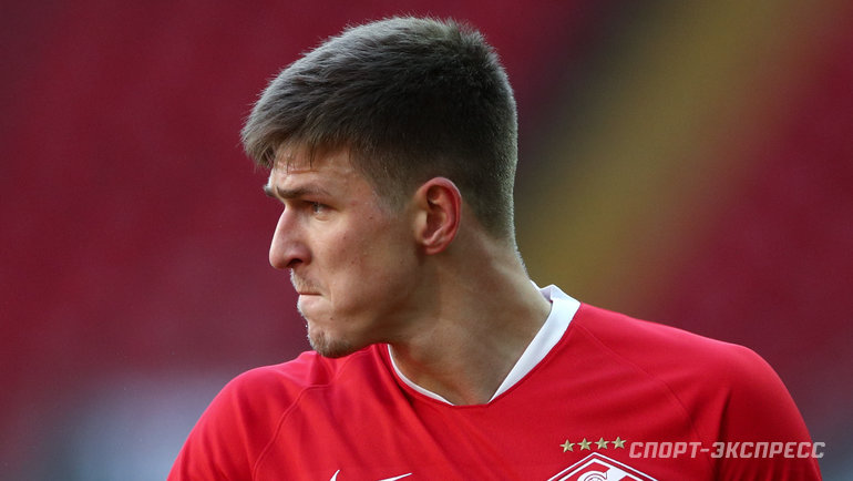 Форвард московского футбольного клуба "Спартак" Александр Соболев. Фото из интернета.