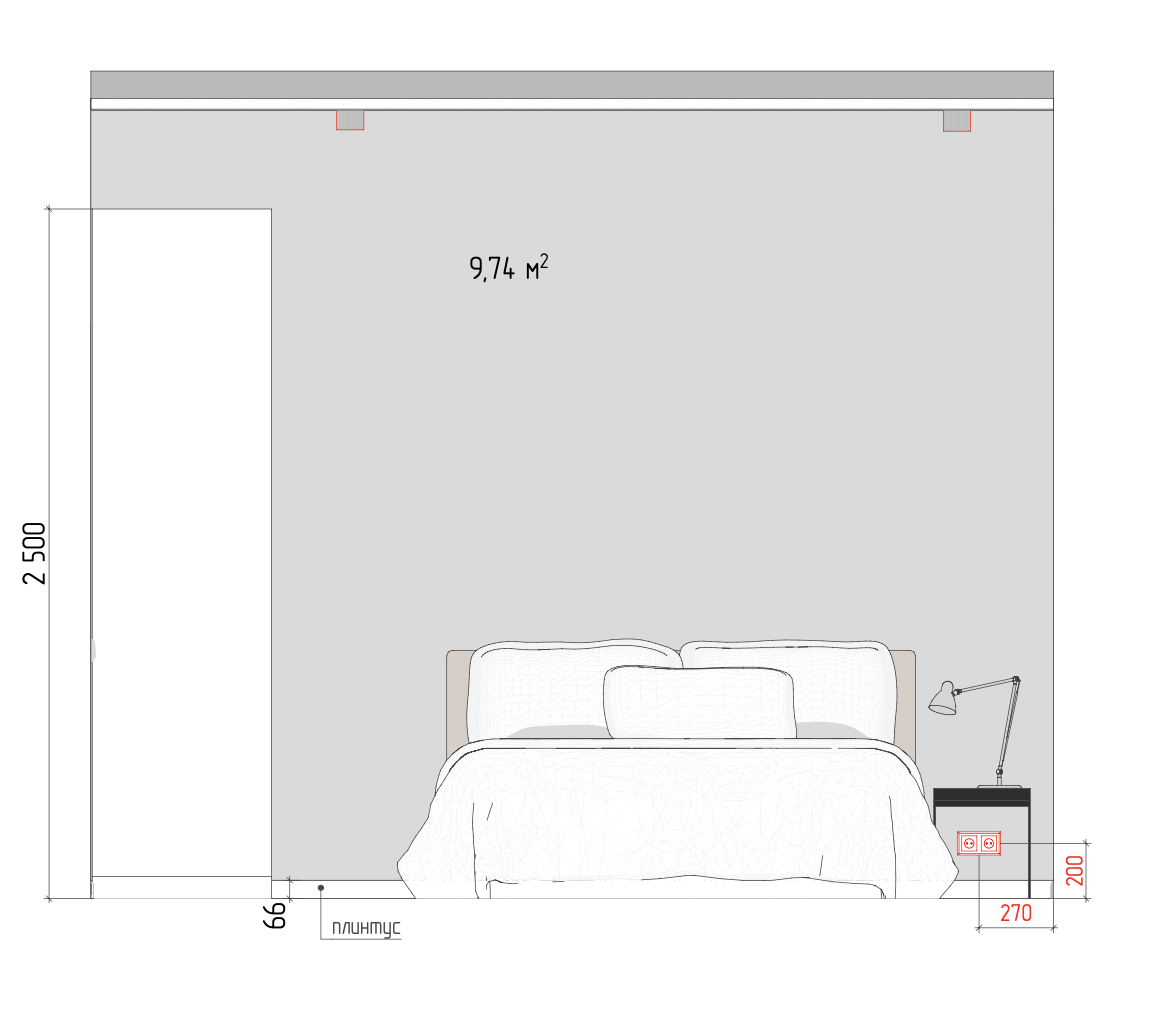 Как разместить розетки в спальне возле кровати правильно
