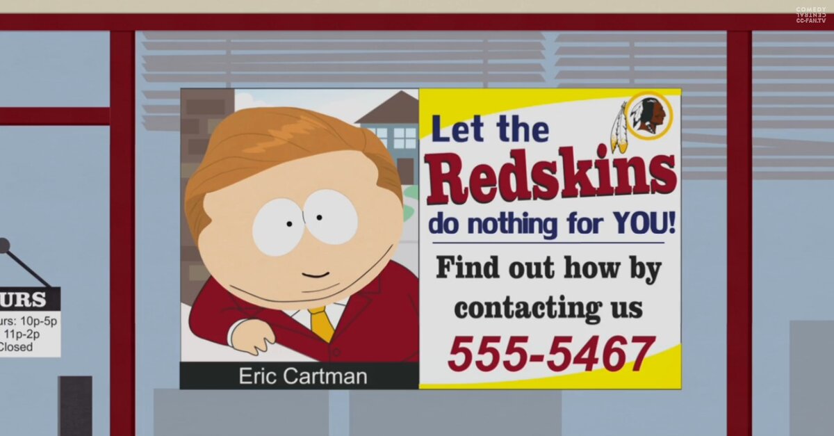 Эрик Картман и его друзья запустили на «Кикстартере» проект Washington Redskins. Основная его концепция состояла в том, что сотрудники компании ничего не делают, а им за это платят 