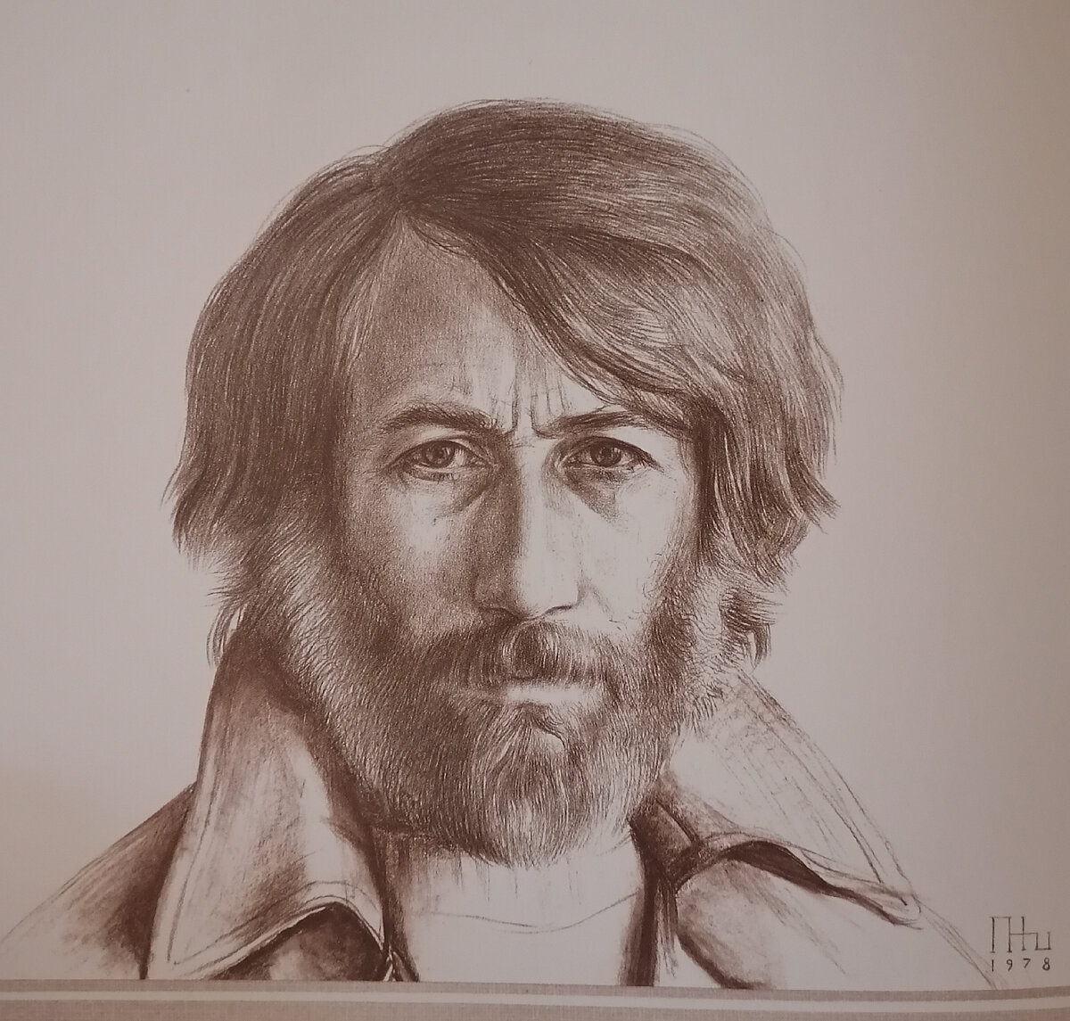 "Автопортрет" (бумага, сепия), 1978