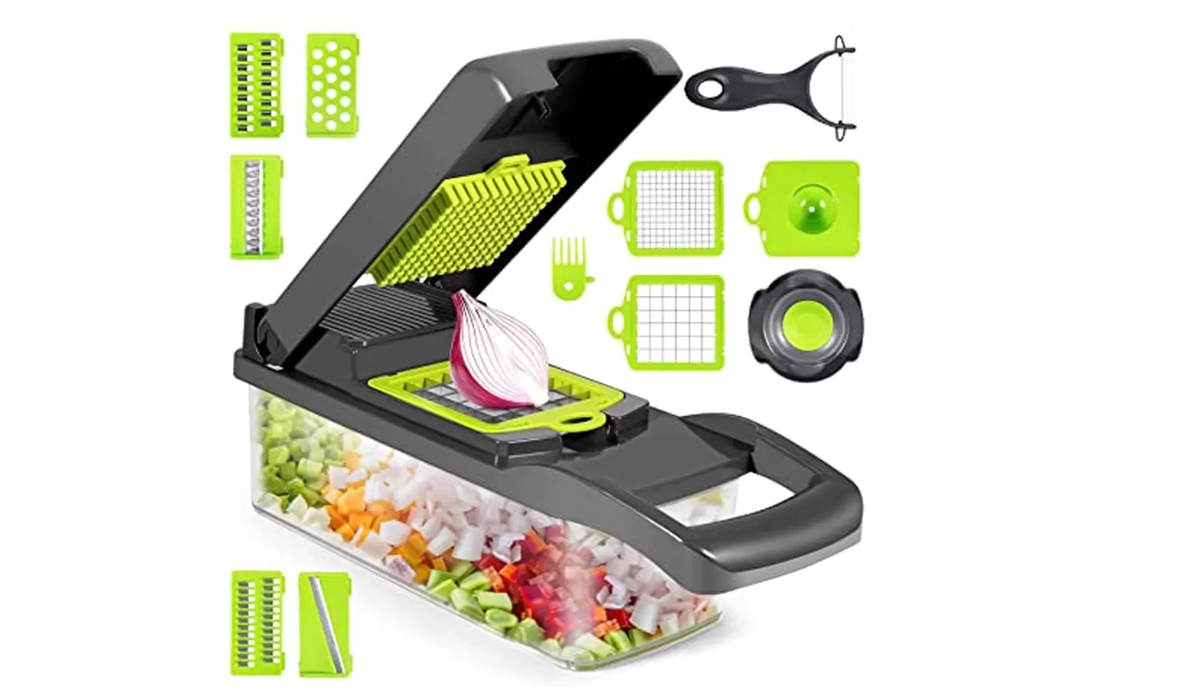 Измельчитель viggie slicer. Veggie Slicer овощерезка 22 в 1. Овощерезка-слайсер Airhot VC-180 ручная. Bodom Kitchen овощерезка ручная с контейнером, ручной измельчитель 14в1. Овощерезка Kitchenminis Salad-to-go.