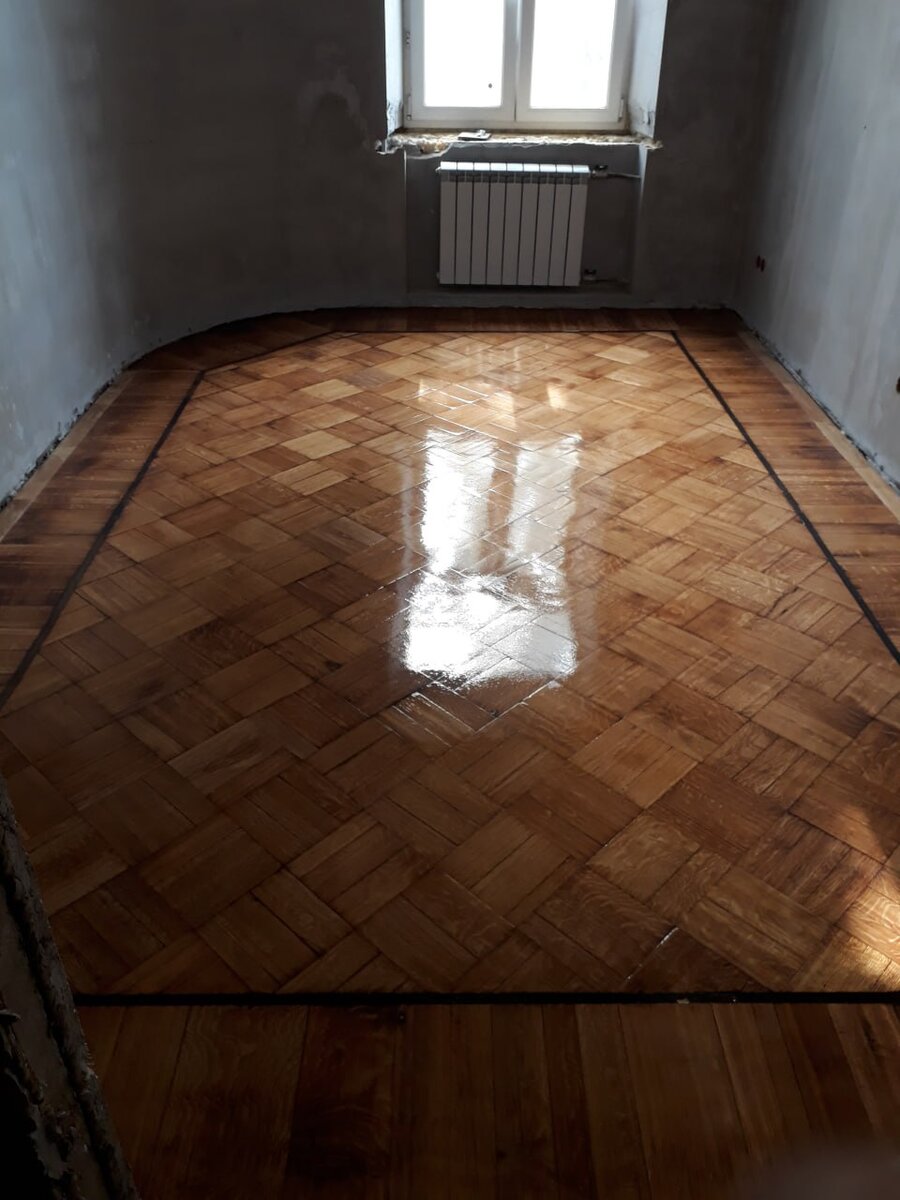 Тонирование паркета лаком