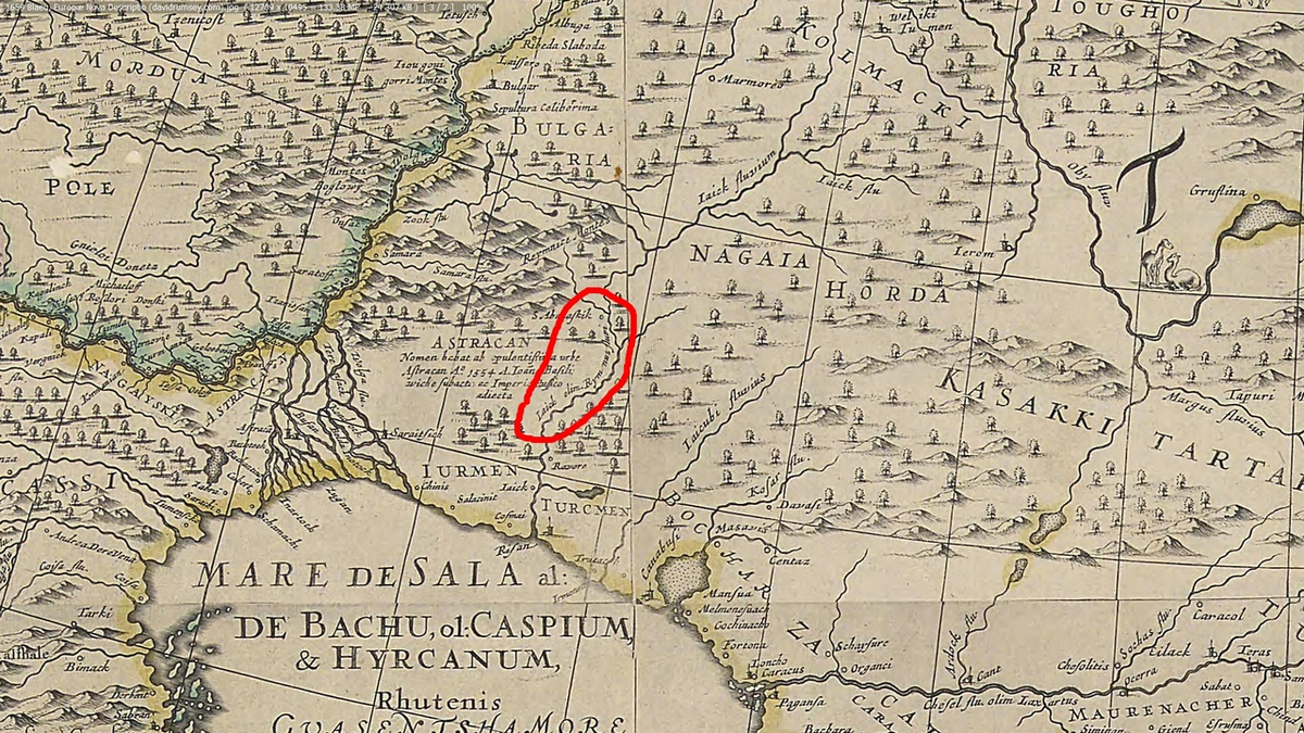 Река Яик на карте Ивана Грозного. Poloniae et Vngariae Nova descriptio. ( Basle, 1550). Как была переименована река яик
