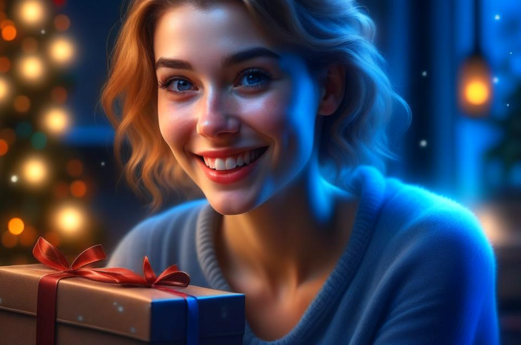    Даже самая простая идея поднимается на уровень выше, если использовать художественный свет / Сгенерировано в fusionbrain.ai