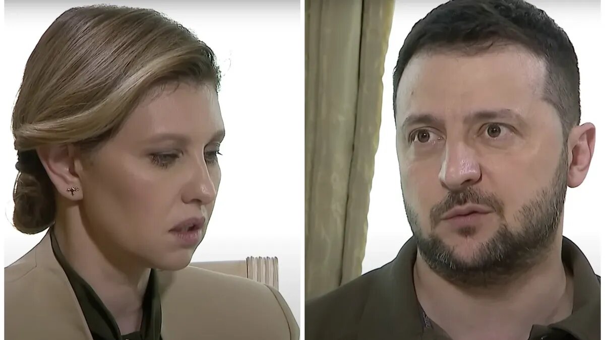 Елена и Владимир Зеленские. Фото: кадры из видео