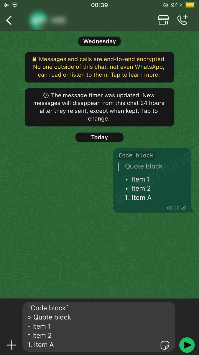 Форматирование и структурирование текста в WhatsApp