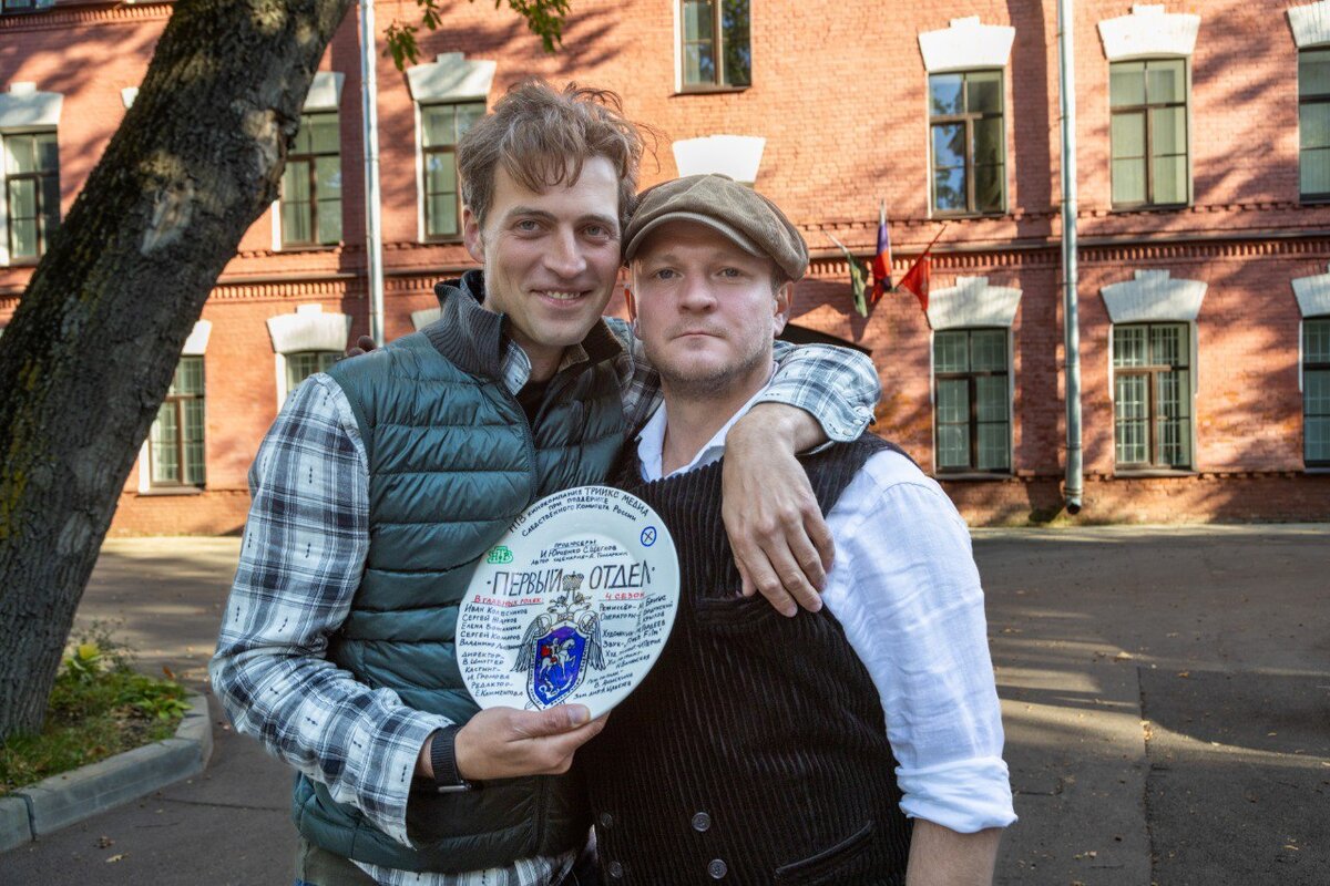 Иван Колесников и Сергей Жарков. Фото со съемок сериала "Первый отдел 4".
