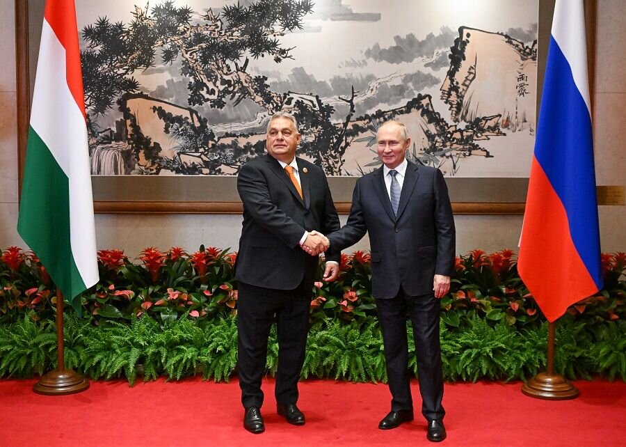    Владимир Путин и премьер-министр Венгрии Виктор Орбан © Григорий Сысоев/POOL/ТАСС