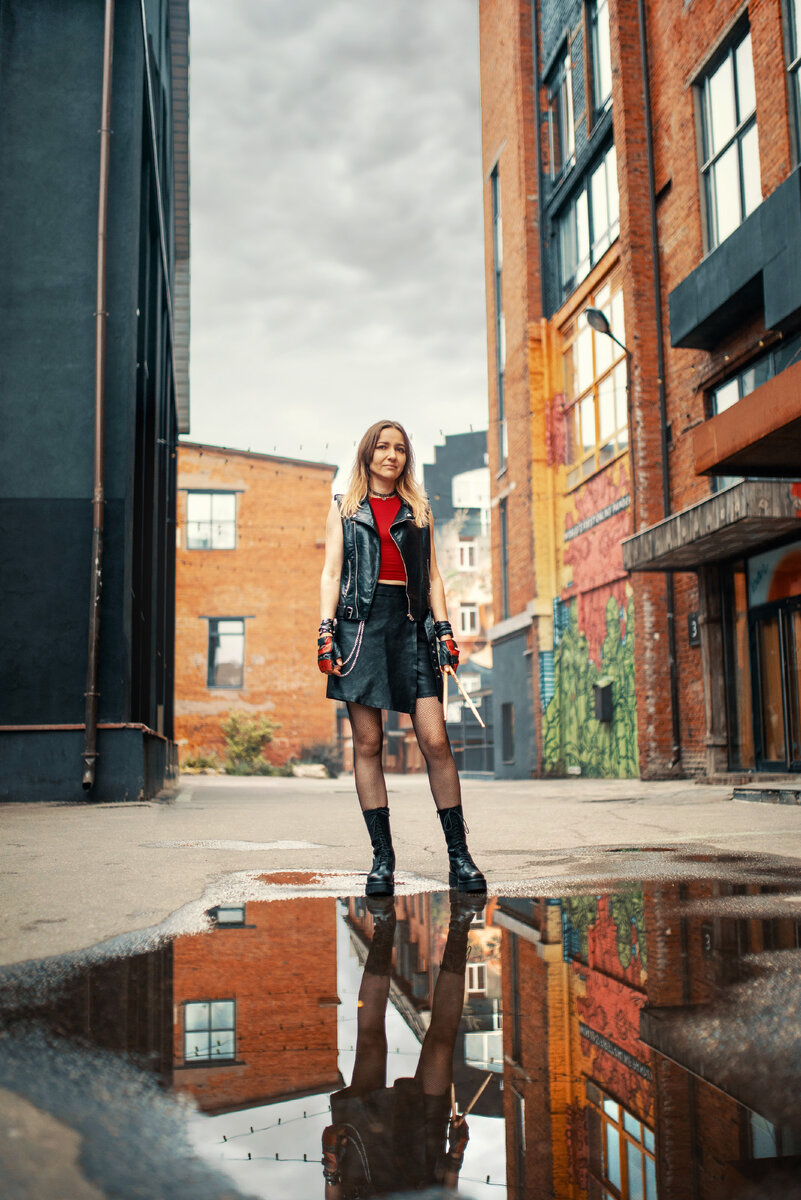 Рок-прикид. Теперь пригождается регулярно. Чёрные кожаные вещи дождались-таки своего часа!