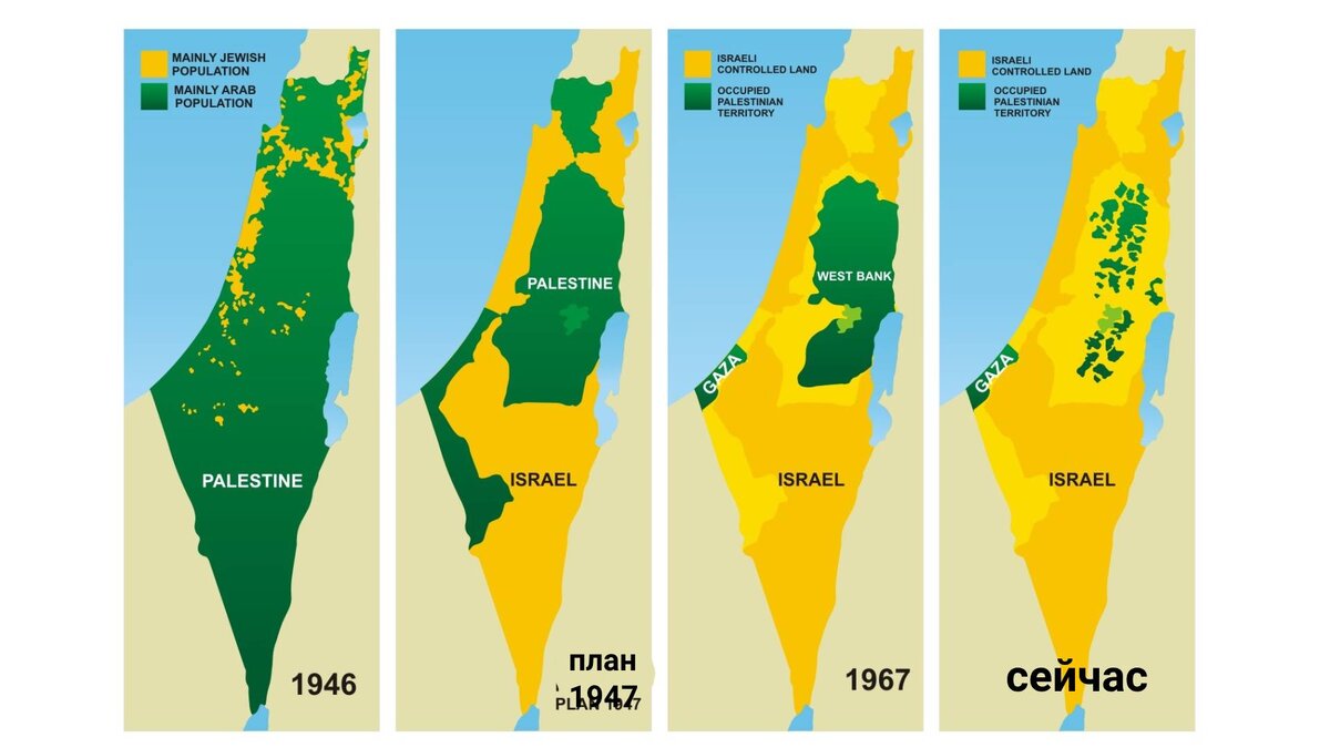 Конфликт израиль и палестина карта