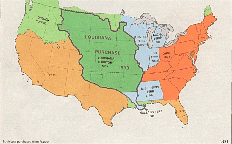 Территориальный рост. Территория Луизианы в 1803. Карта Америки 1810. Луизиана 1803. США В 19 веке 1803 Луизиана.