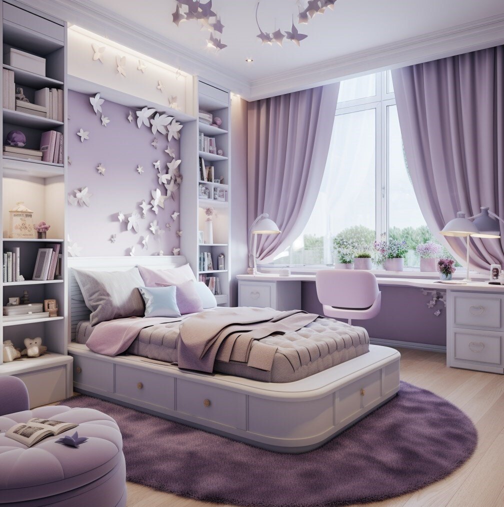 Дизайн спальни в сиреневых тонах: особенности цвета в интерьере
